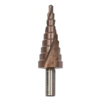 Сверло ступенчатое по металлу 4-20мм (9ступ) Hilberg (Р6М5) HSS-COBALT, ST0420